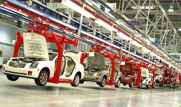 Linha de produção de carros Linha de produção de carros