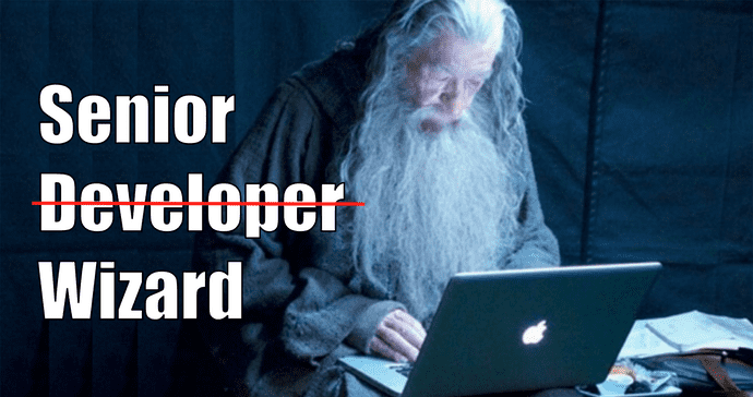 Gandalf em frente à um notebook Gandalf em frente à um notebook